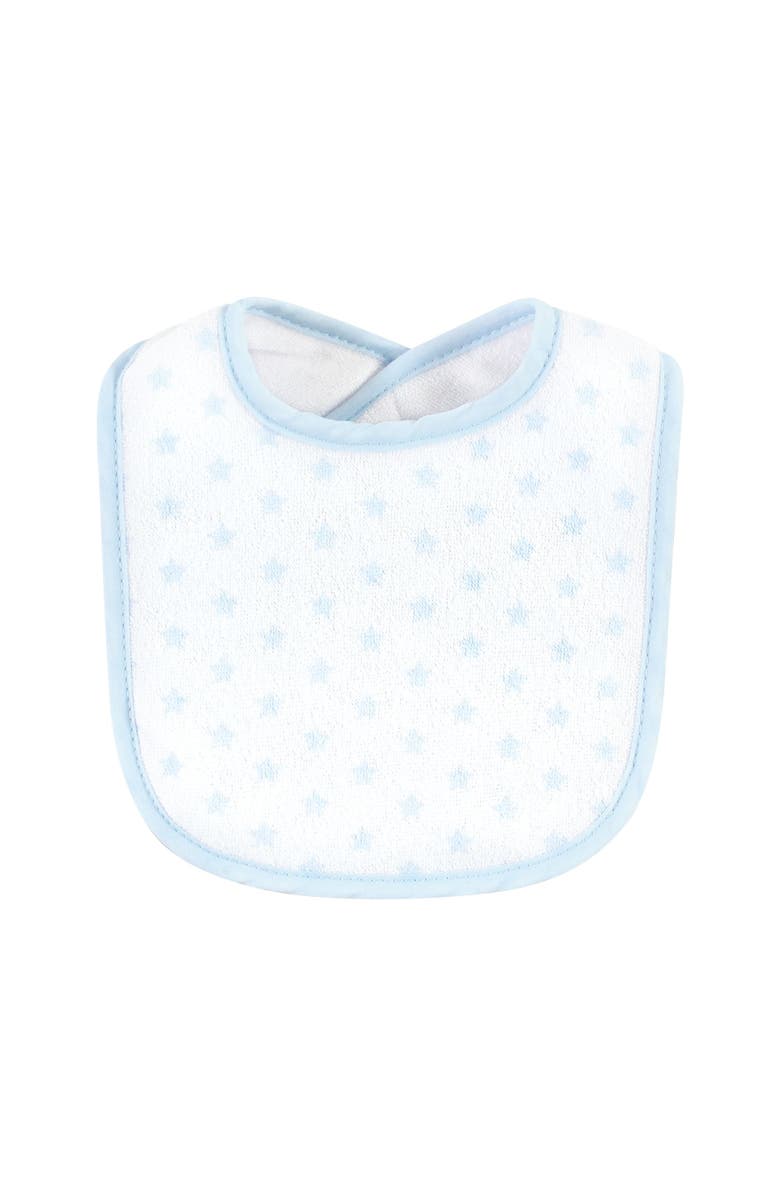 Hudson Baby Absorbent Fiber Filled 3-Pack Bib Collection, Alternate, color, Thank Heaven Blue Stars