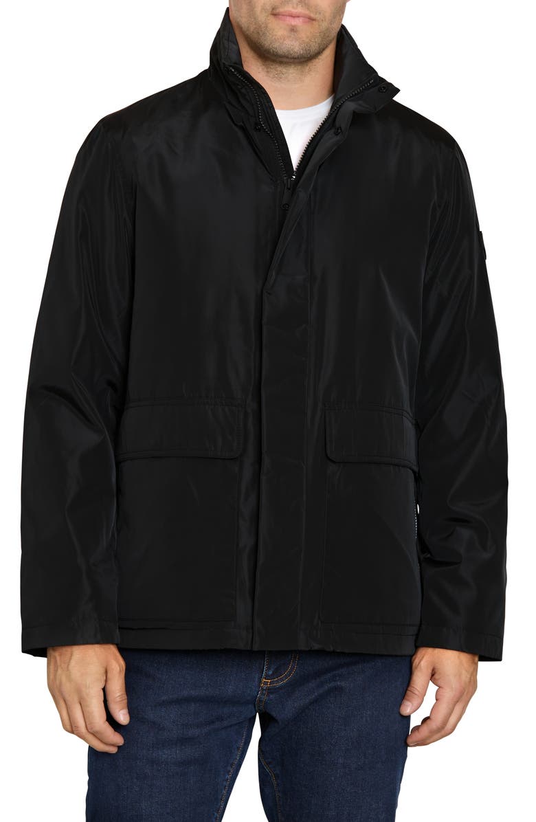 Sam Edelman Water Resistant Jacket with Removable Hood, Main, color, 