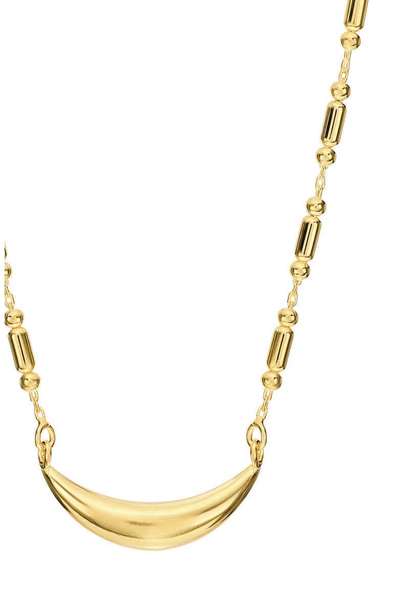 Dolce Sole Puffy Pendant Necklace, Alternate, color, GOLD