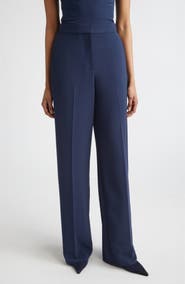 ST. JOHN Lydia Pleated Lightweight Stretch Cady Pants