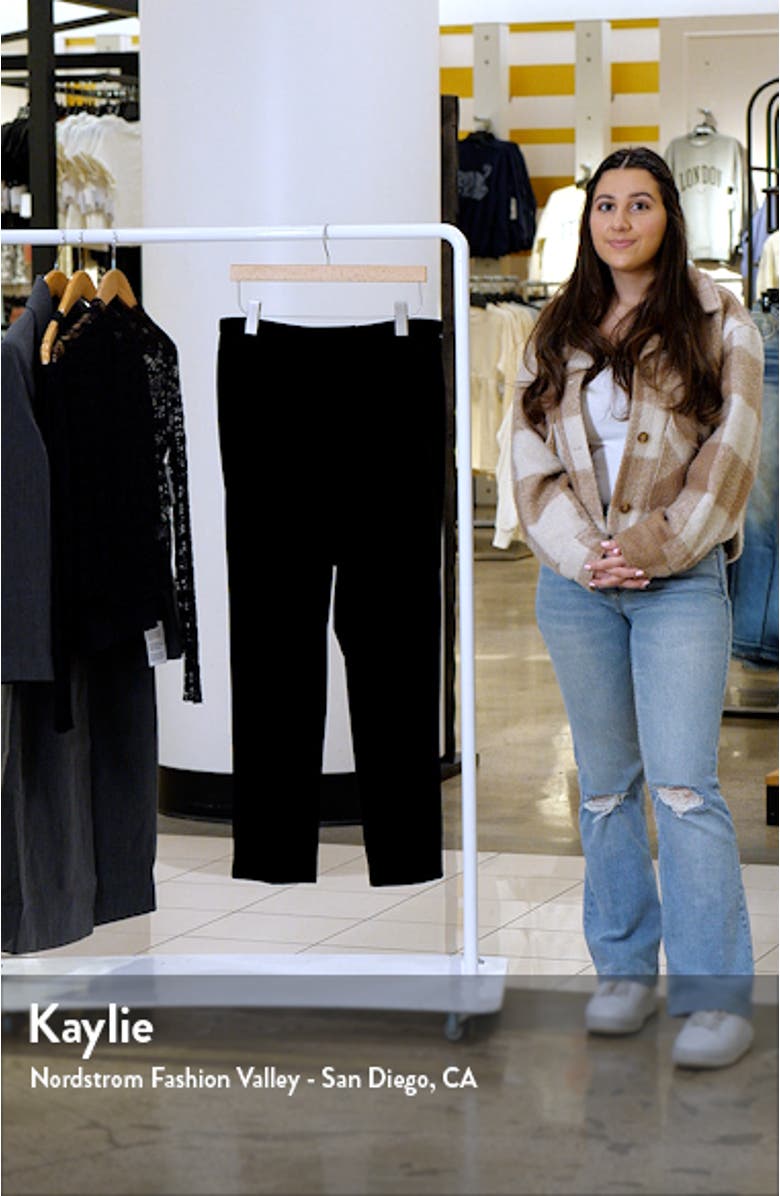 Slim Velvet Pull-On Pants, sales video thumbnail