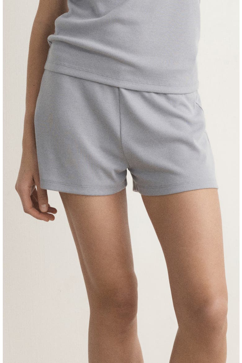 Textured Pajama Shorts, Main, color, GREY