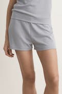 MANGO Textured Pajama Shorts