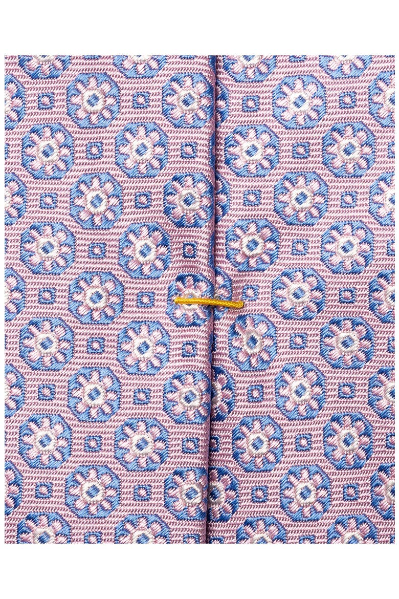 Medallion Silk Tie, Alternate, color, MEDIUM PINK