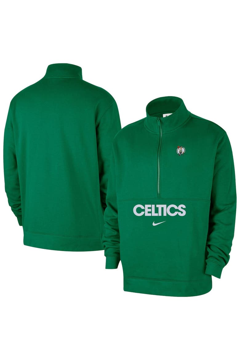 Men's Nike  Kelly Green Boston Celtics Courtside Club Half-Zip Pullover, Main, color, Kelly Green