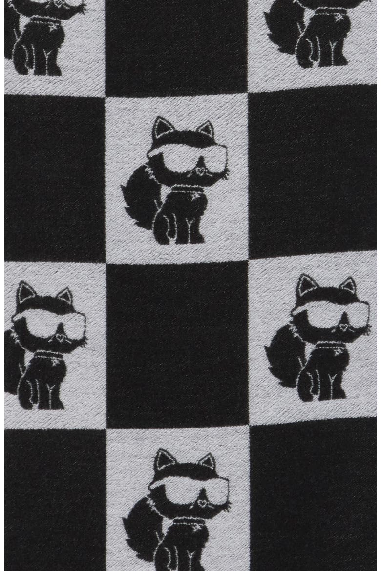 Choupette Scarf, Alternate, color, BLACK