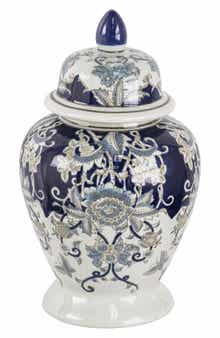 A & B Home Bryn Ginger Porcelain Lidded Jar