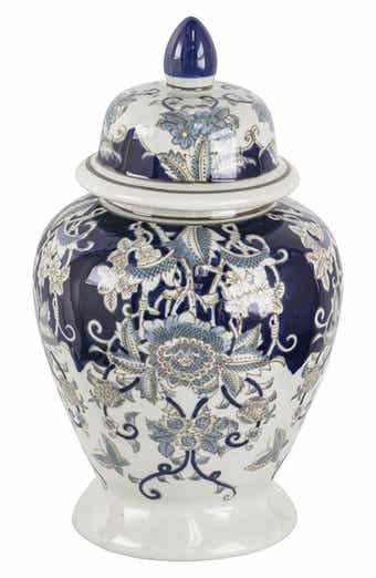 A & B Home Bryn Ginger Porcelain Lidded Jar