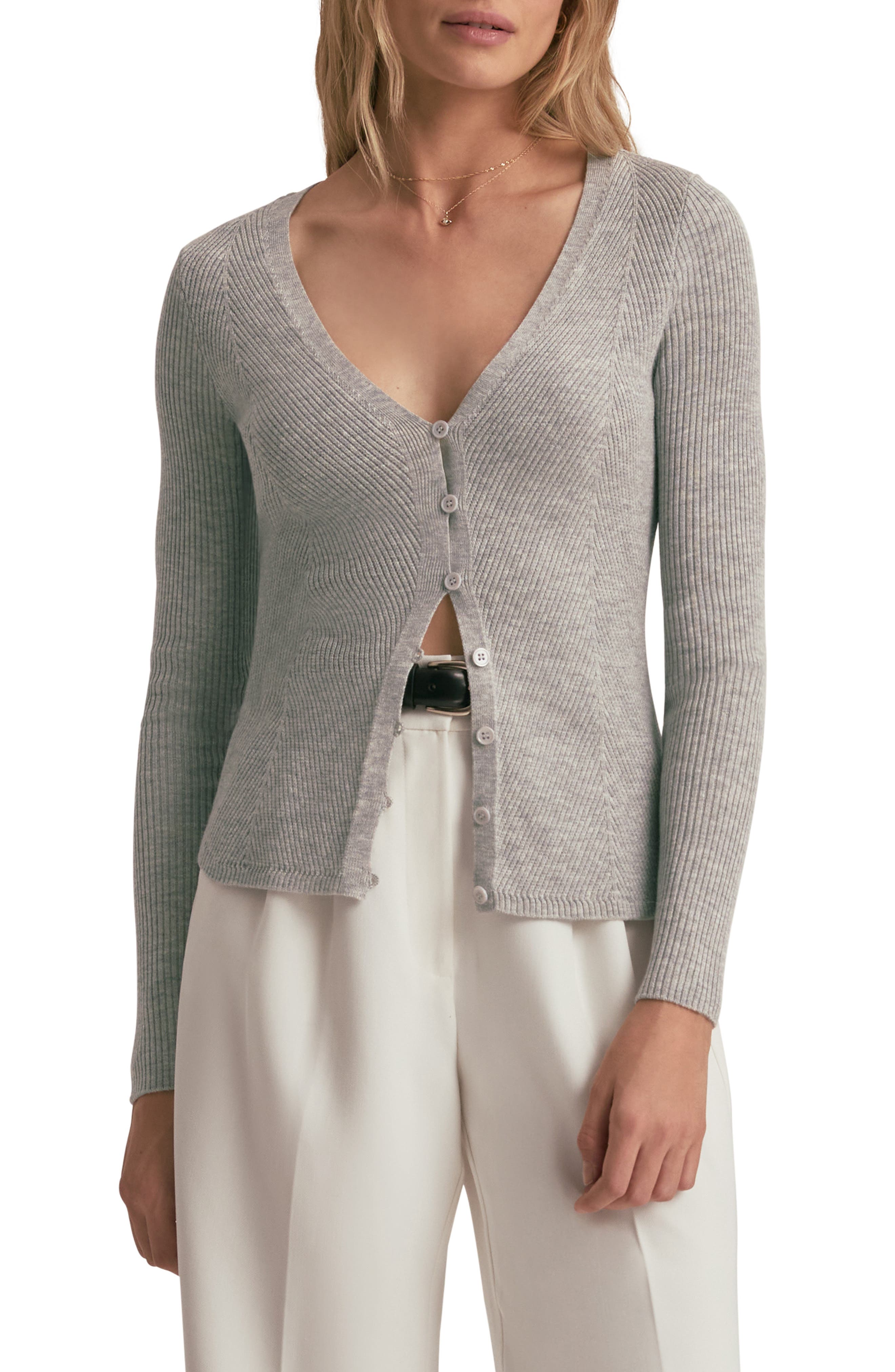 Favorite Daughter The Serena Rib Merino Wool Cardigan