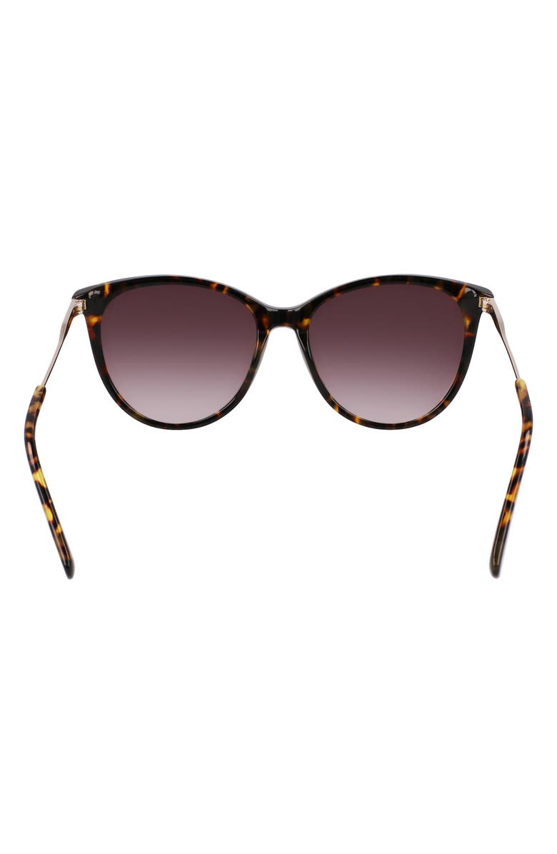 Longchamp 55mm Gradient Tea Cup Sunglasses, Alternate, color, Dark Havana