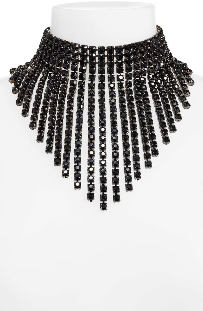 CRISTABELLE Graduated Fringe Statement Necklace, Alternate, color, 