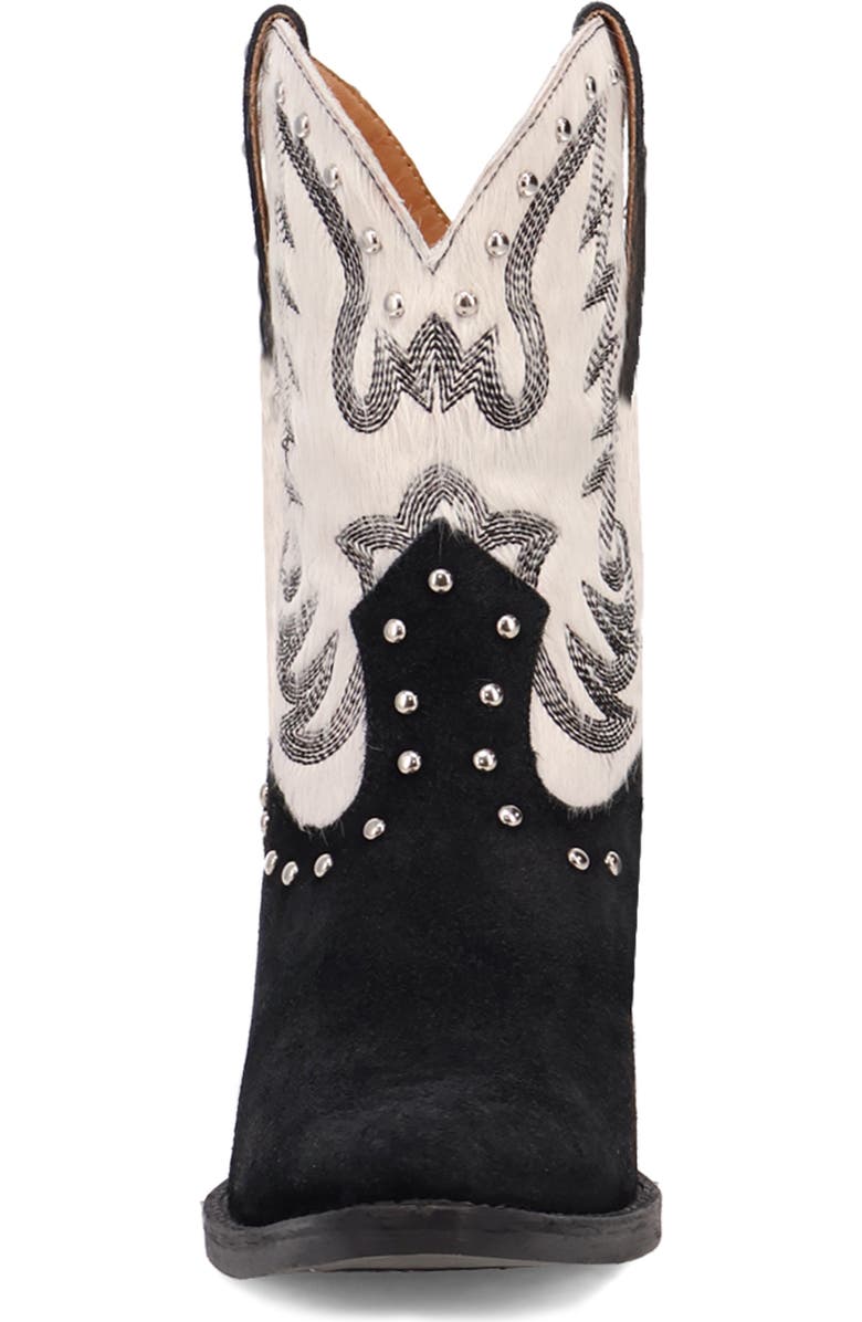 Dingo Rodeo Queen Genuine Calf Hair Western Boot, Alternate, color, Black