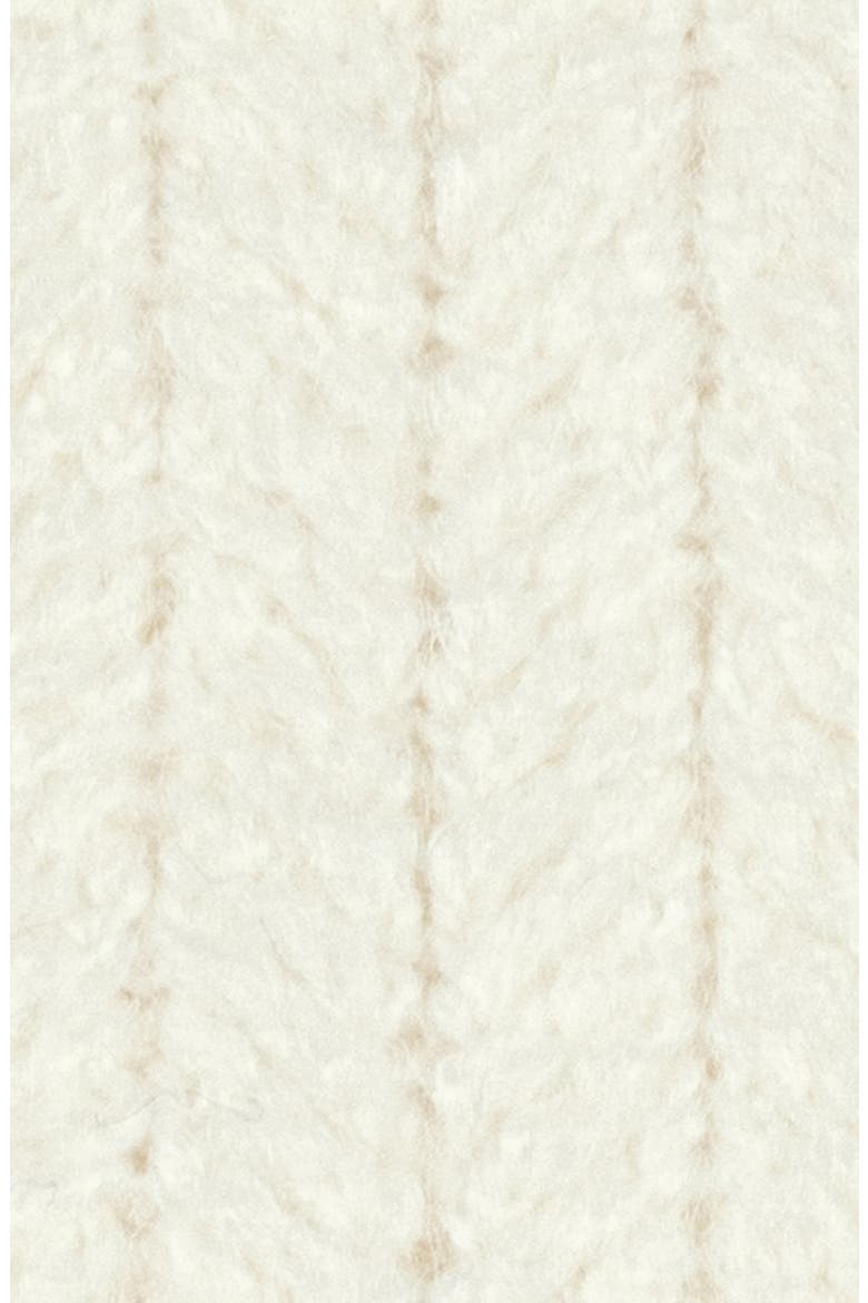 Herringbone Funnel Scarf, Alternate, color, CREAM