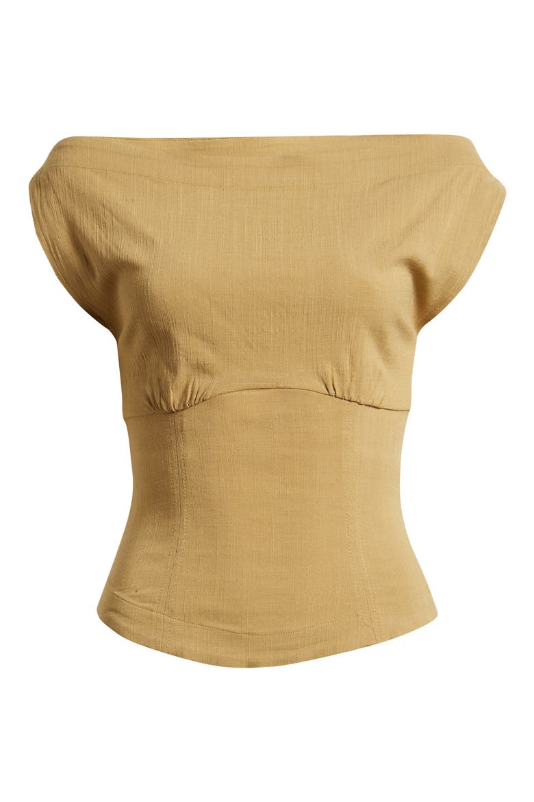 Harper Off the Shoulder Top, Alternate, color, DILL SEED