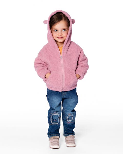 Hooded Full Zip Cat Plush Jacket (Baby)