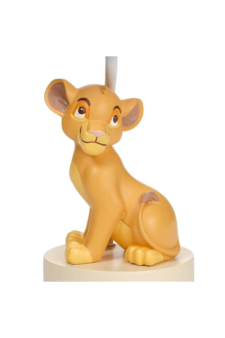 Disney Baby Lion King Safari Custom Hand-Painted Lamp with Shade, Alternate, color, Brown
