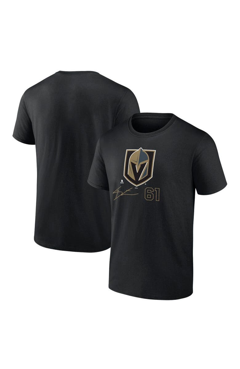 FANATICS Men's Fanatics Branded Mark Stone Black Vegas Golden Knights Name and Number T-Shirt, Main, color,