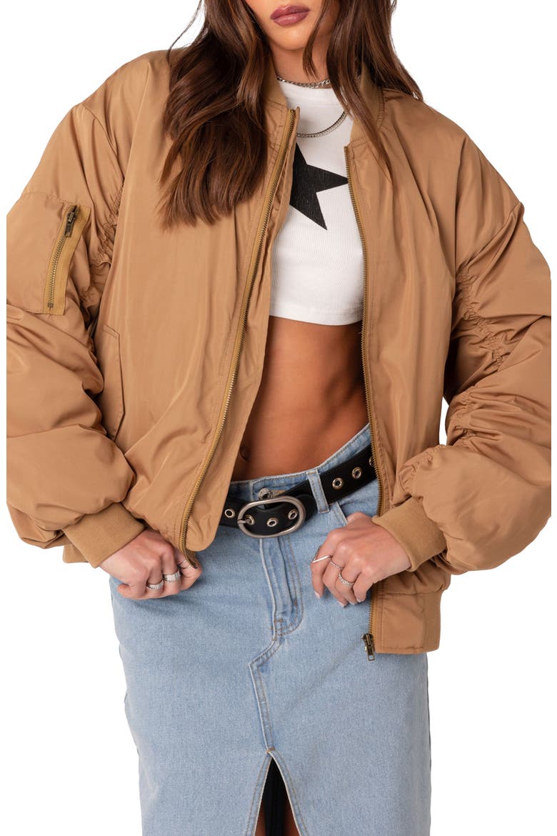 Cala Oversize Bomber Jacket, Main, color, CAMEL