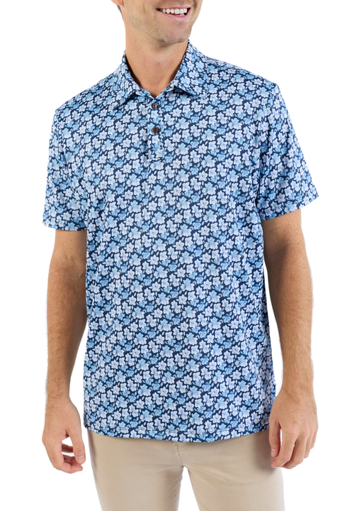 The Azaleas - Navy Golf Shirt