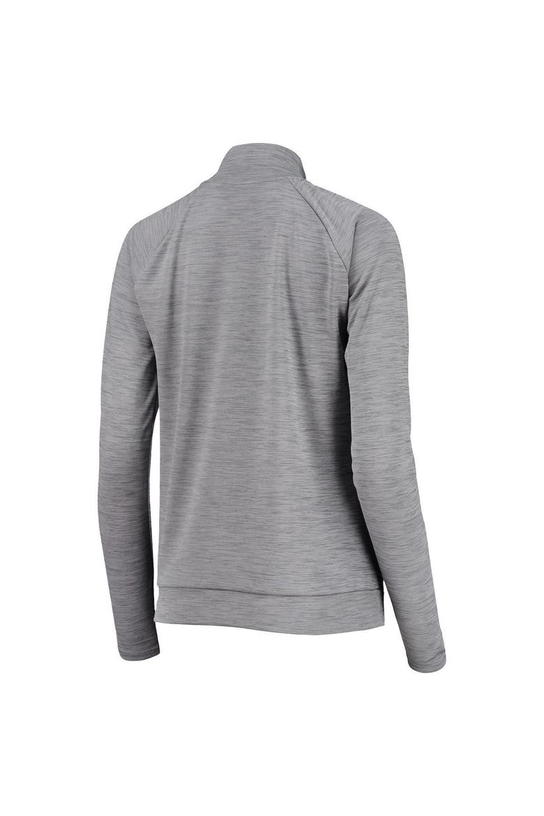 Women's Nike Heathered Gray Clemson Tigers Pacer Raglan Performance Quarter-Zip Jacket, Alternate, color, Heather Gray