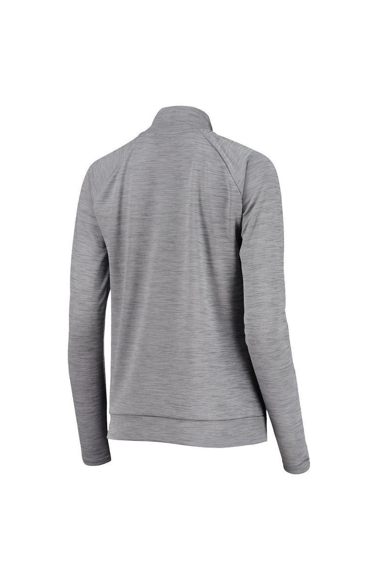 Nike Women's Nike Heathered Gray Clemson Tigers Pacer Raglan Performance Quarter-Zip Jacket, Alternate, color, 