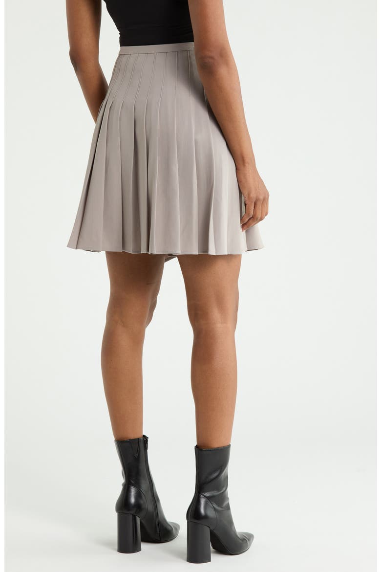 Vittoria Pleated Skirt, Alternate, color, FRENCH GREY