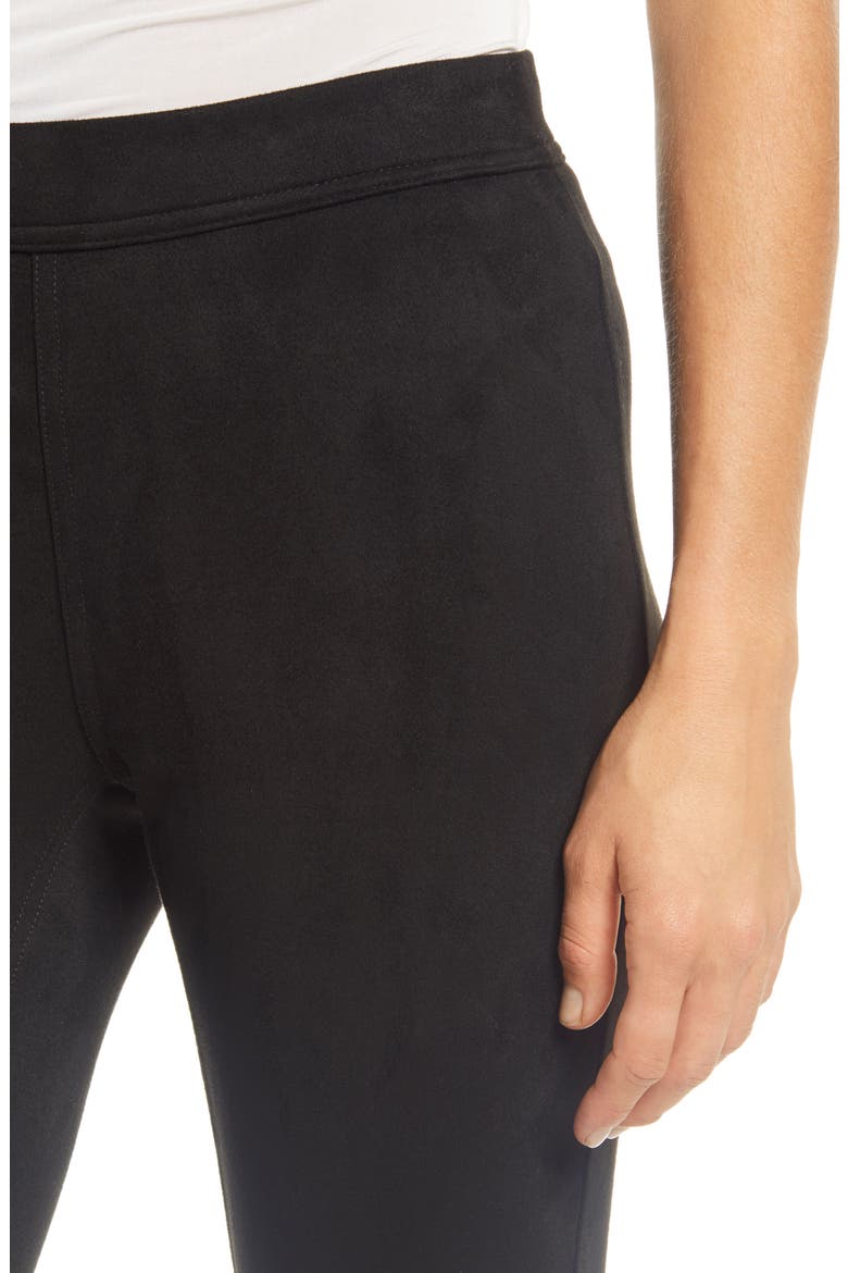Microsuede Leggings, Alternate, color, BLACK