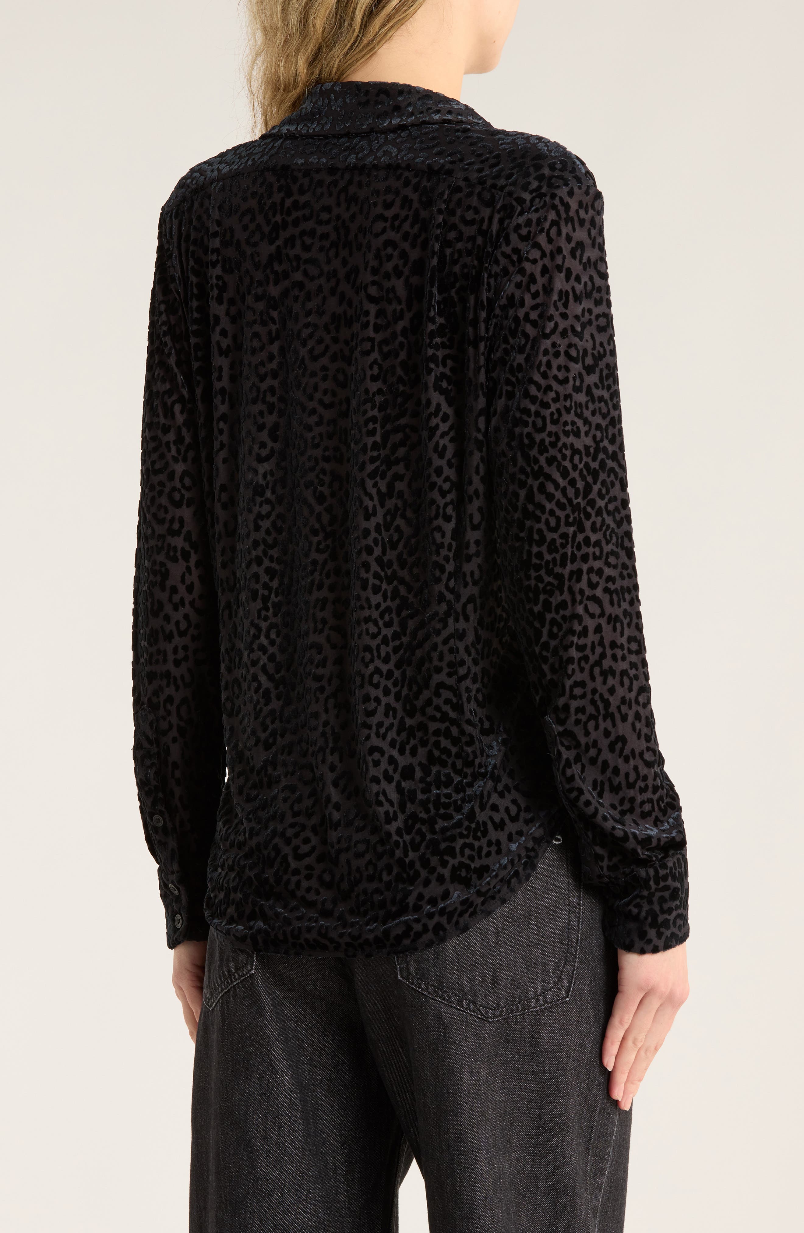 Lima Burnout High-Low Button-Up Shirt - image 2