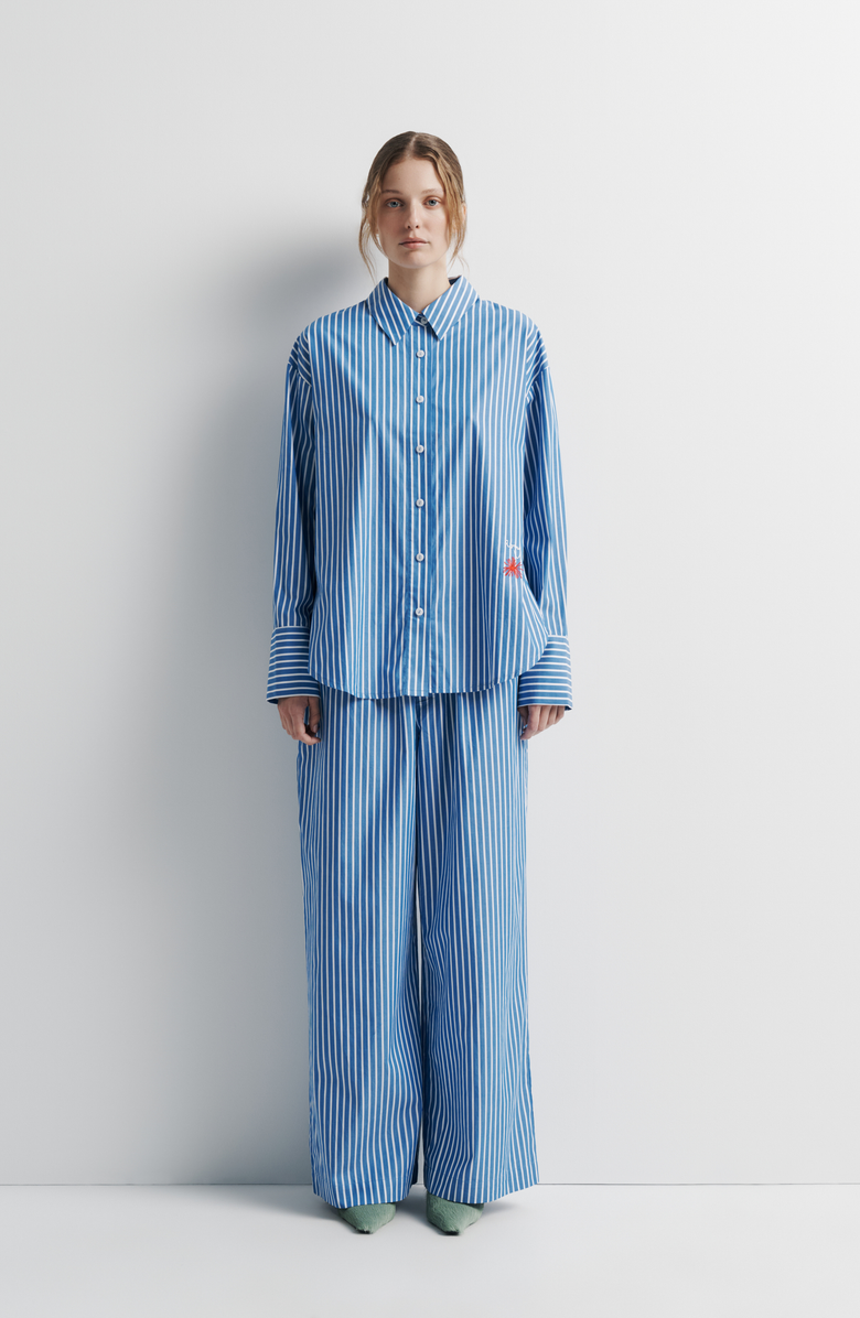 Romy Tara Shirt, Main, color, Blue Stripe