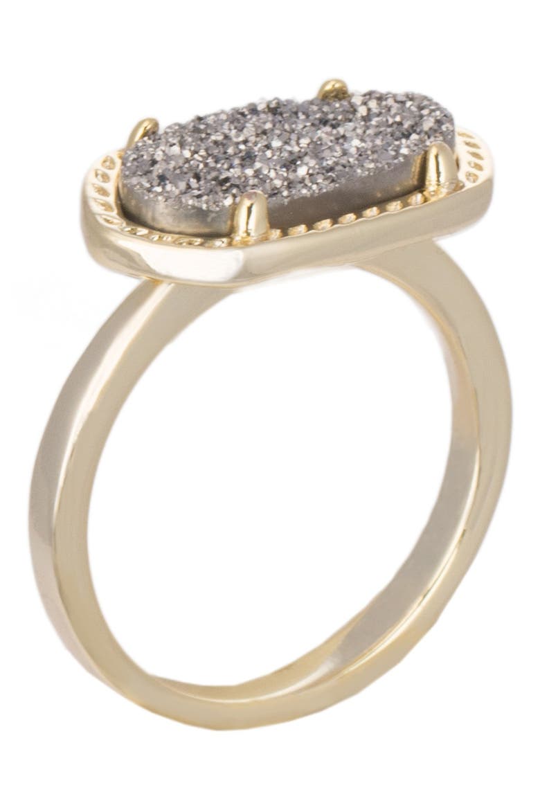 'Ella' Drusy Ring, Alternate, color, GOLD PLATINUM DRUSY