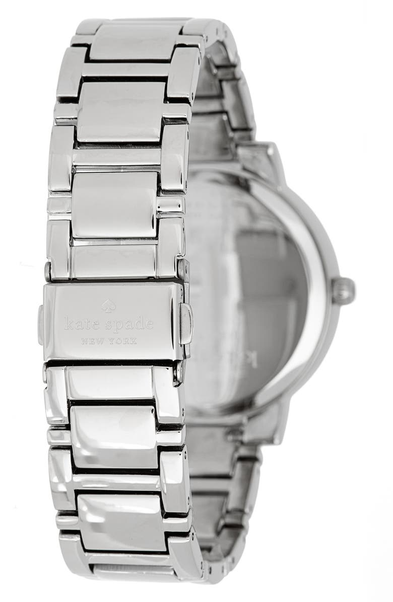 Kate Spade New York gramercy bracelet watch, 38mm, Alternate, color, Silver