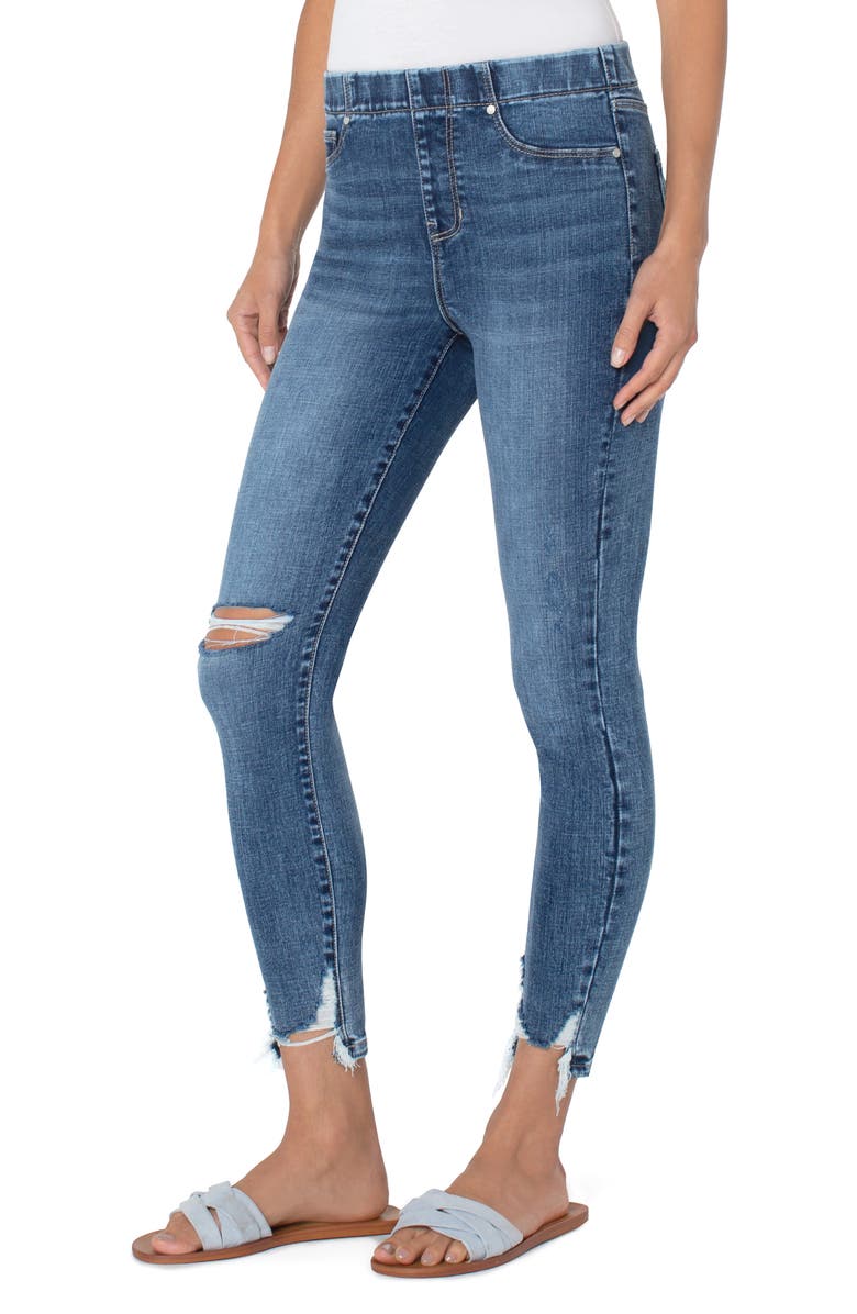 Liverpool Los Angeles Chloe High Waist Pull-On Ankle Skinny Jeans, Alternate, color, 