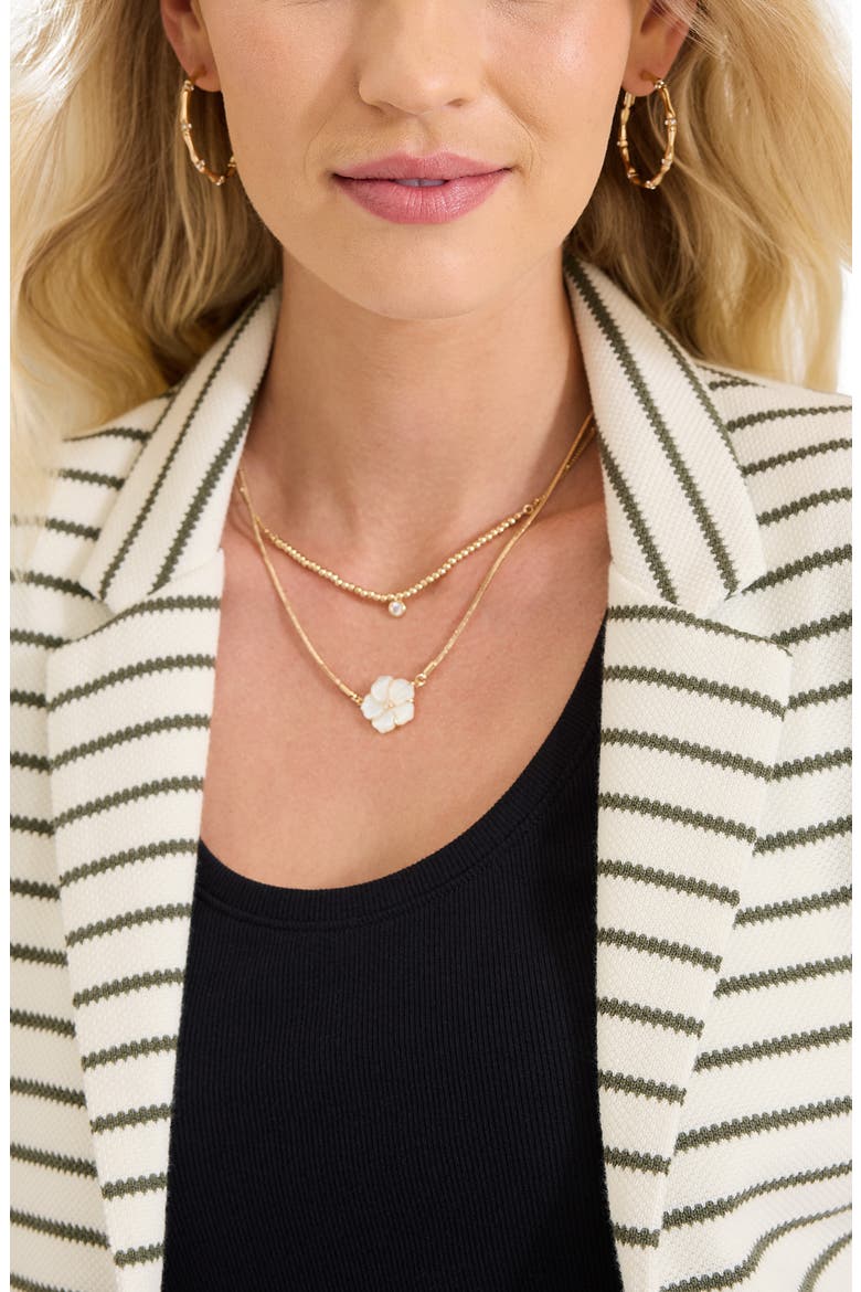Stripe Pique Knit Blazer Jacket, Alternate, color, VANILLA ICE