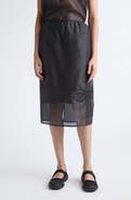 Cecilie Bahnsen Bria Embroidered Bow Silk Blend Organza Skirt