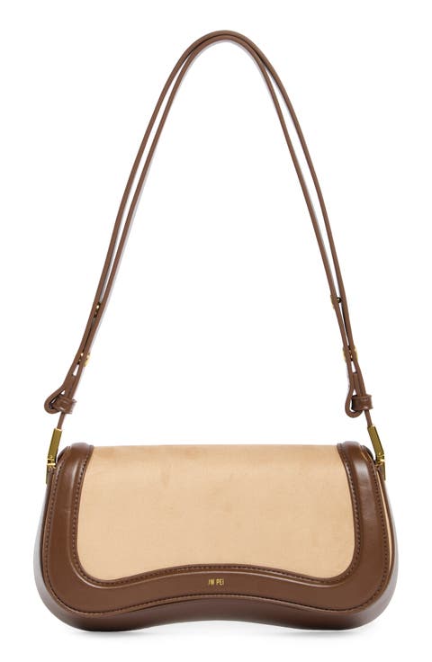 Joy Faux Suede Shoulder Bag