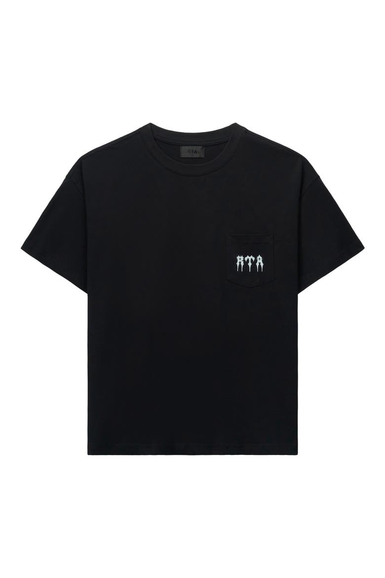 Bastien Graphic Pocket T-Shirt, Main, color, BLACK SPIKED R
