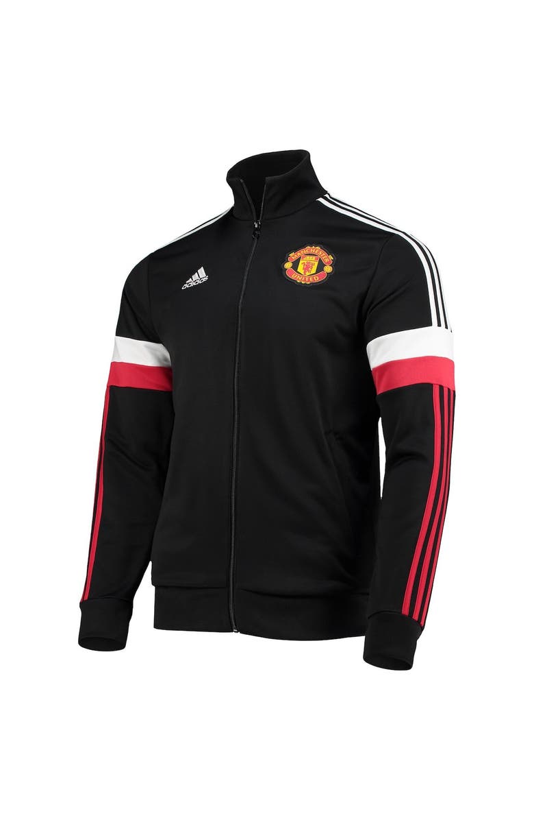 adidas Men's adidas Black Manchester United 3-Stripes AEROREADY Full-Zip Track Jacket, Alternate, color, Black