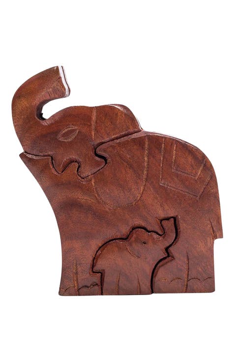 Mom and Baby Elephant Puzzle Box