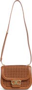 FERRAGAMO Double Gancini Woven Leather Crossbody Bag