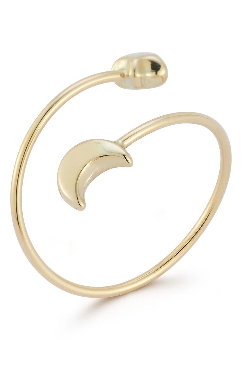 Ember Fine Jewelry 14K Gold Celestial Bypass Ring, Alternate, color, Gold