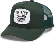 Brixton Hubal Netplus® Embroidered Logo Patch Snapback Trucker Hat