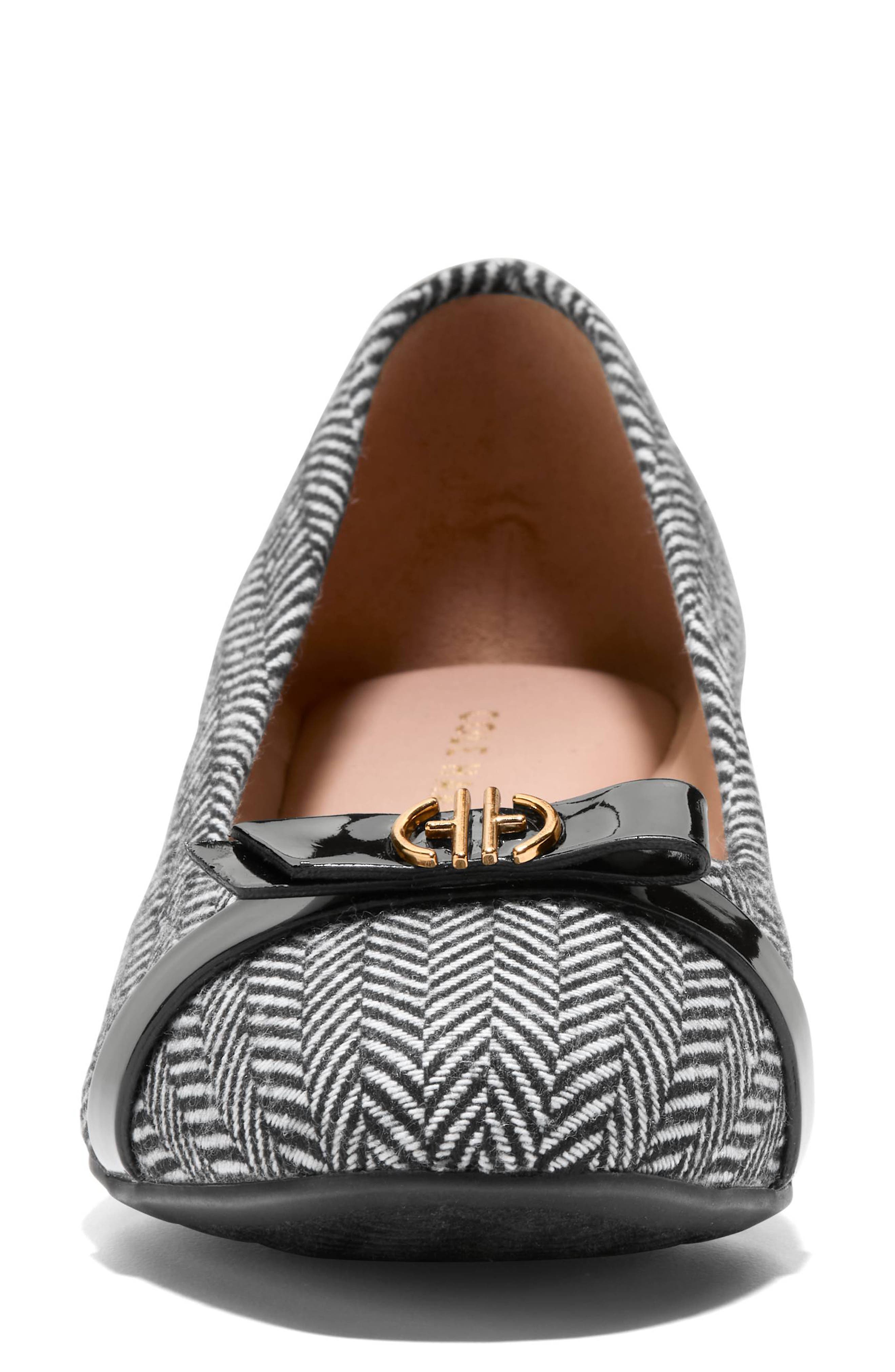 Cole Haan Malta Slip-On Wedge, Alternate, color, Herringbone Textile/ Black Pat