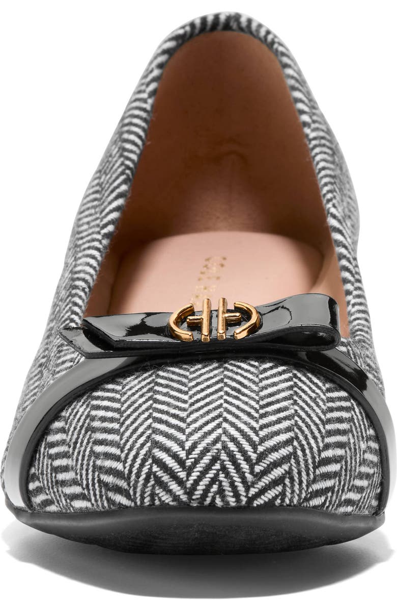Cole Haan Malta Slip-On Wedge, Alternate, color, Herringbone Textile/ Black Pat
