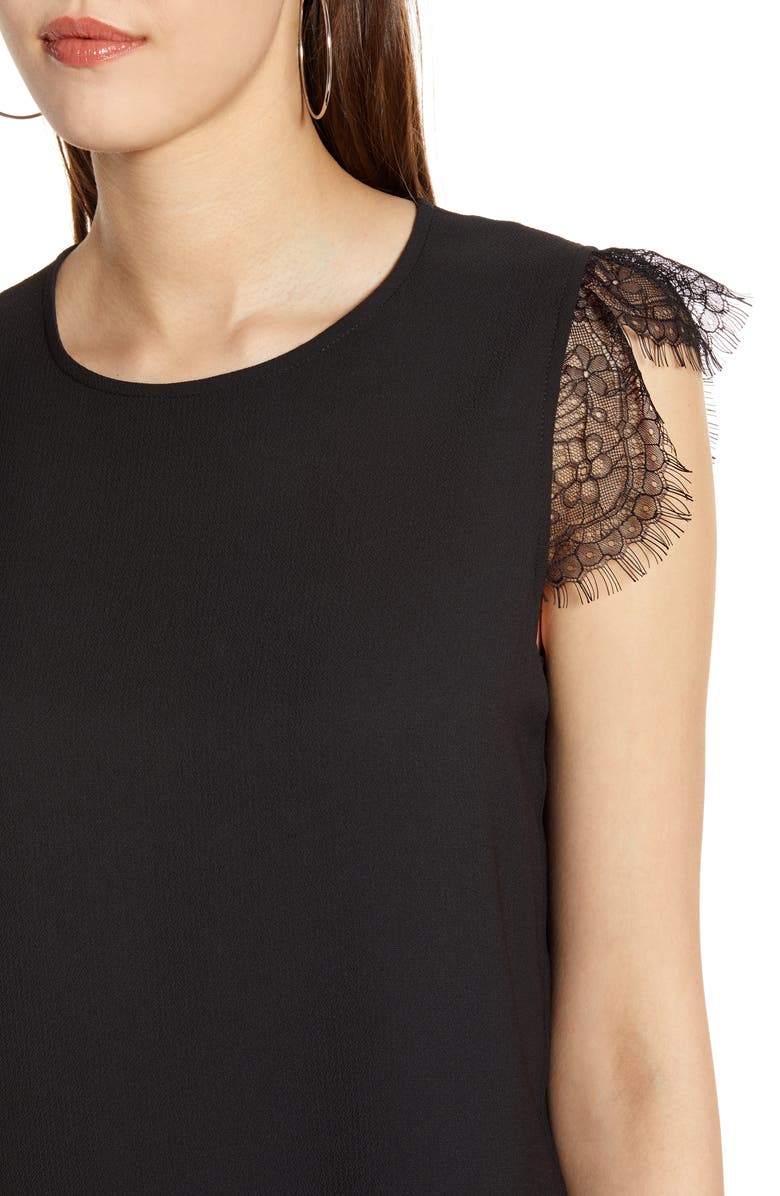 Halogen<sup>®</sup> Lace Trim Top, Alternate, color, 