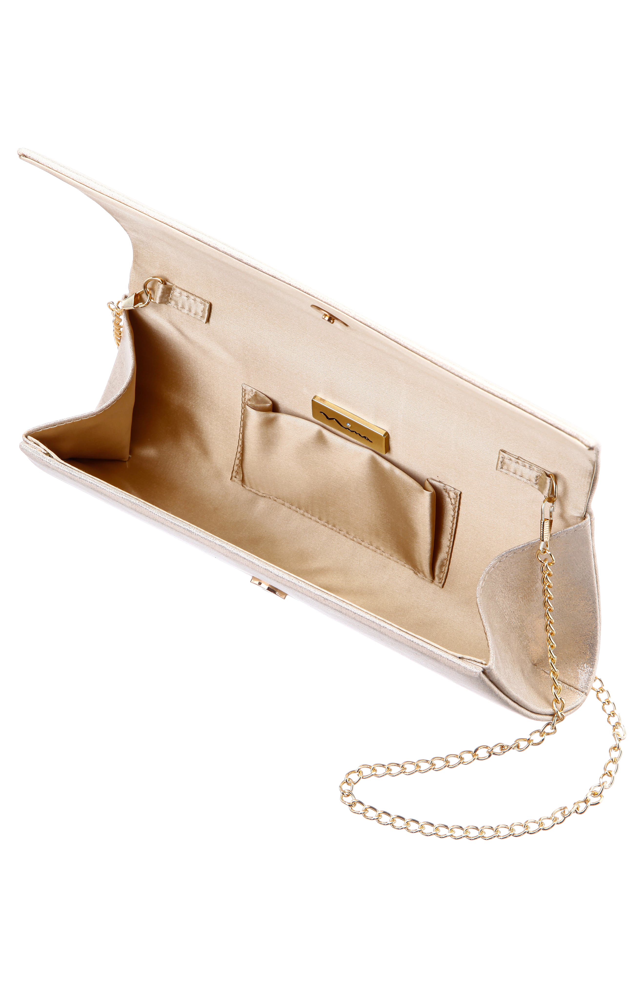 Zoey Clutch, Alternate, color, PLATINO