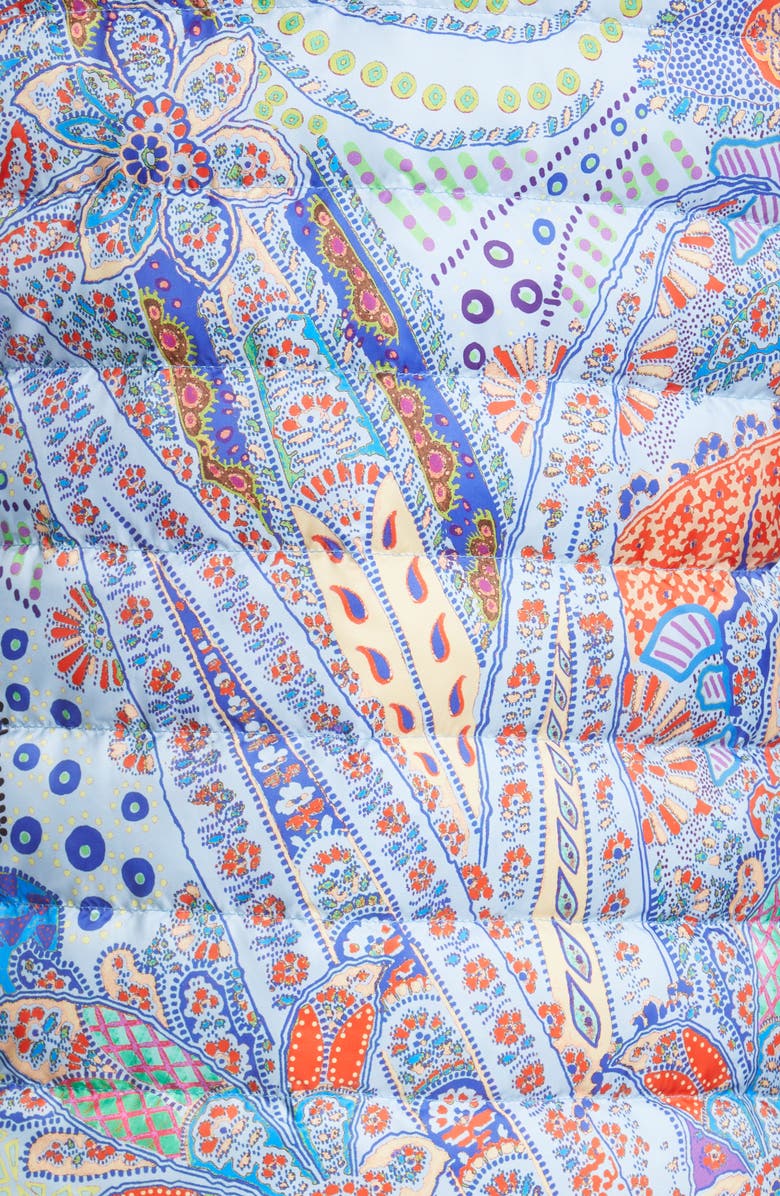 Etro Paisley Print Water Resistant Down Puffer Jacket, Alternate, color, 
