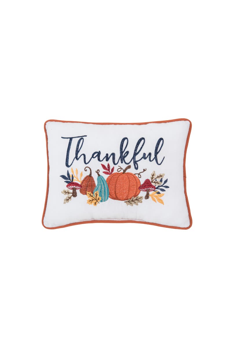Thankful Harvest Pillow, Main, color, Orange