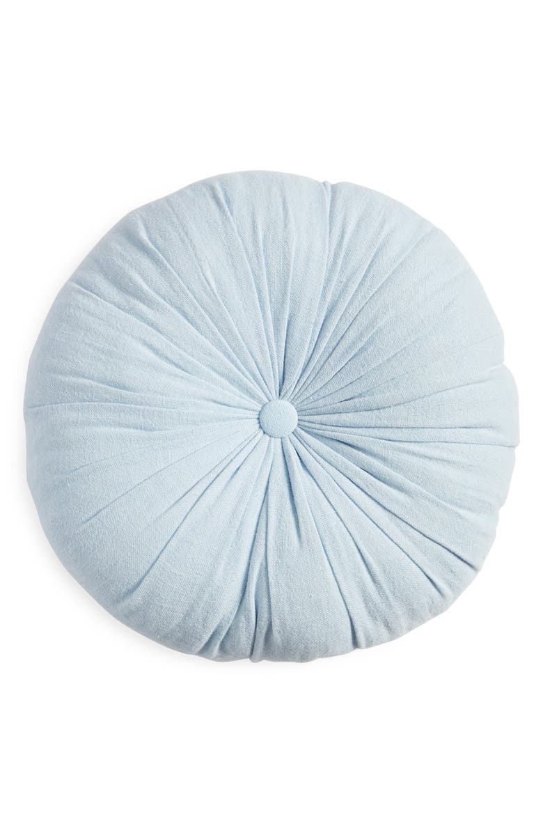 Nordstrom Washed Linen Accent Pillow, Main, color, Blue Subdued