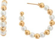 Juvell Pearl Hoop Earrings