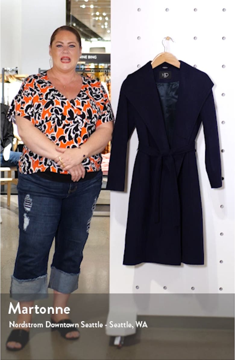 Alpaca Blend Wrap Coat, sales video thumbnail